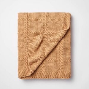 Studio McGee & Threshold Grid Knit Throw Blanket